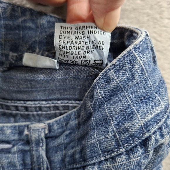 Vtg 1980s Grid Print Blue Jeans Union Bay Sz 9 22"x30" 80s Mid Rise Tapered Leg - Picture 9 of 9